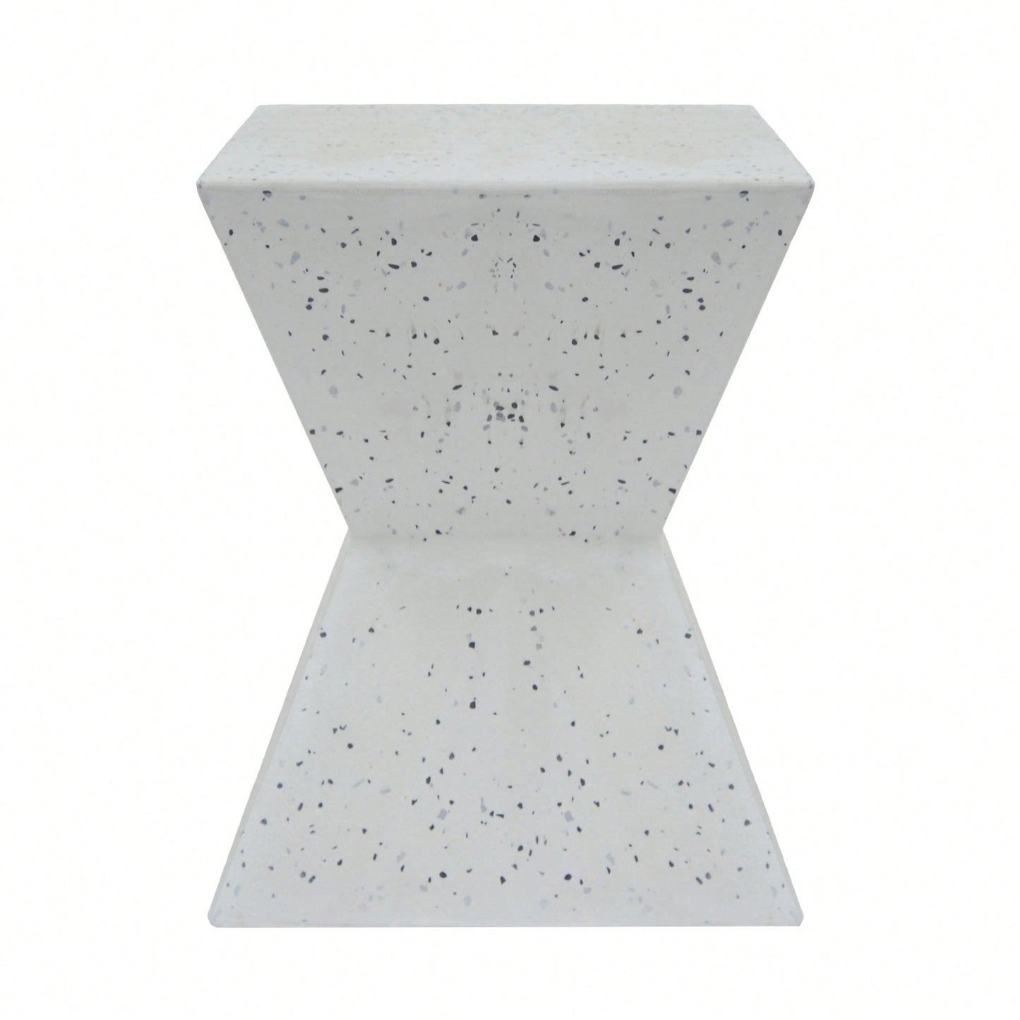 Elegant Symmetric Side Table With Unique Speckle Design For Modern Living Spaces