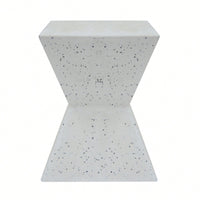 Elegant Symmetric Side Table With Unique Speckle Design For Modern Living Spaces