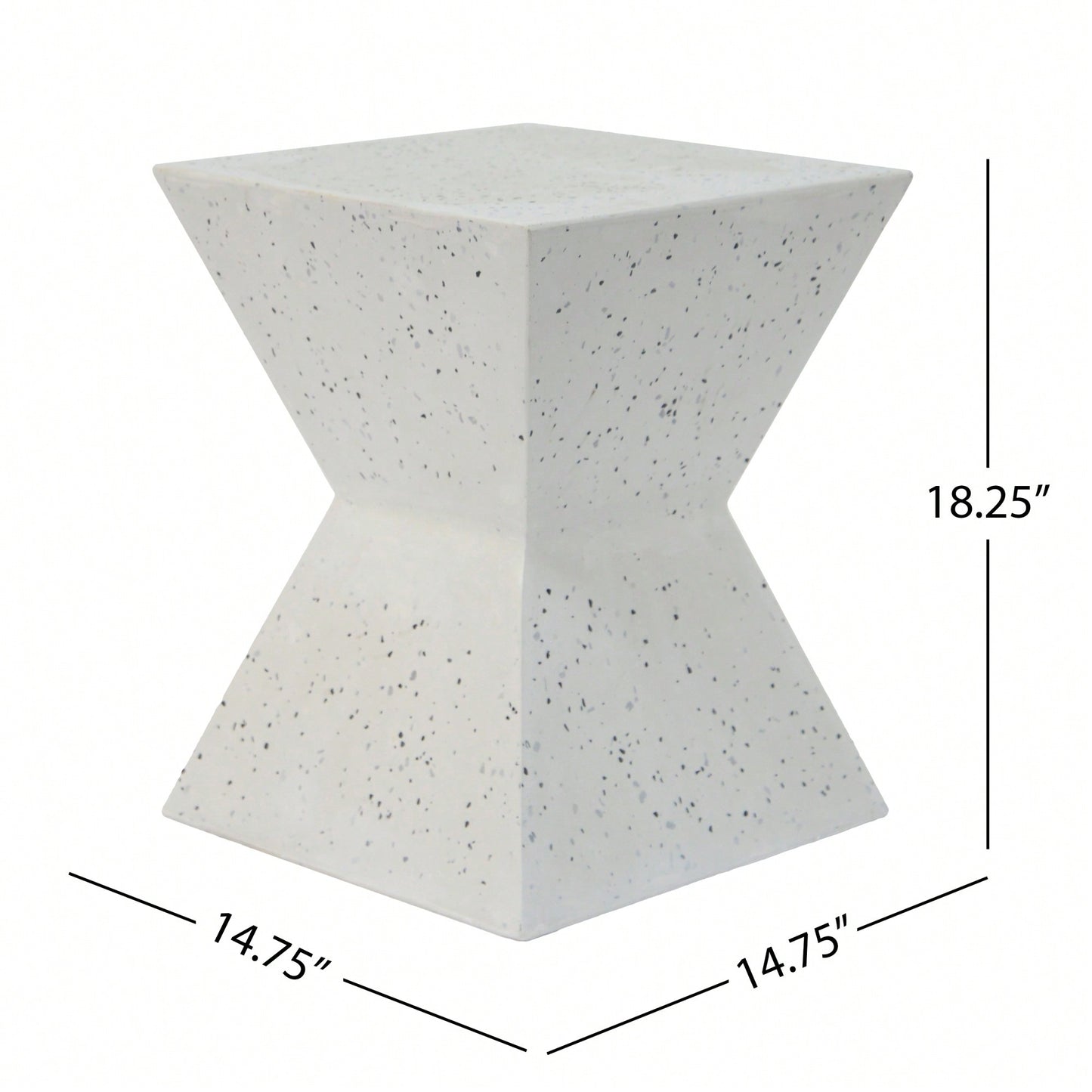 Elegant Symmetric Side Table With Unique Speckle Design For Modern Living Spaces