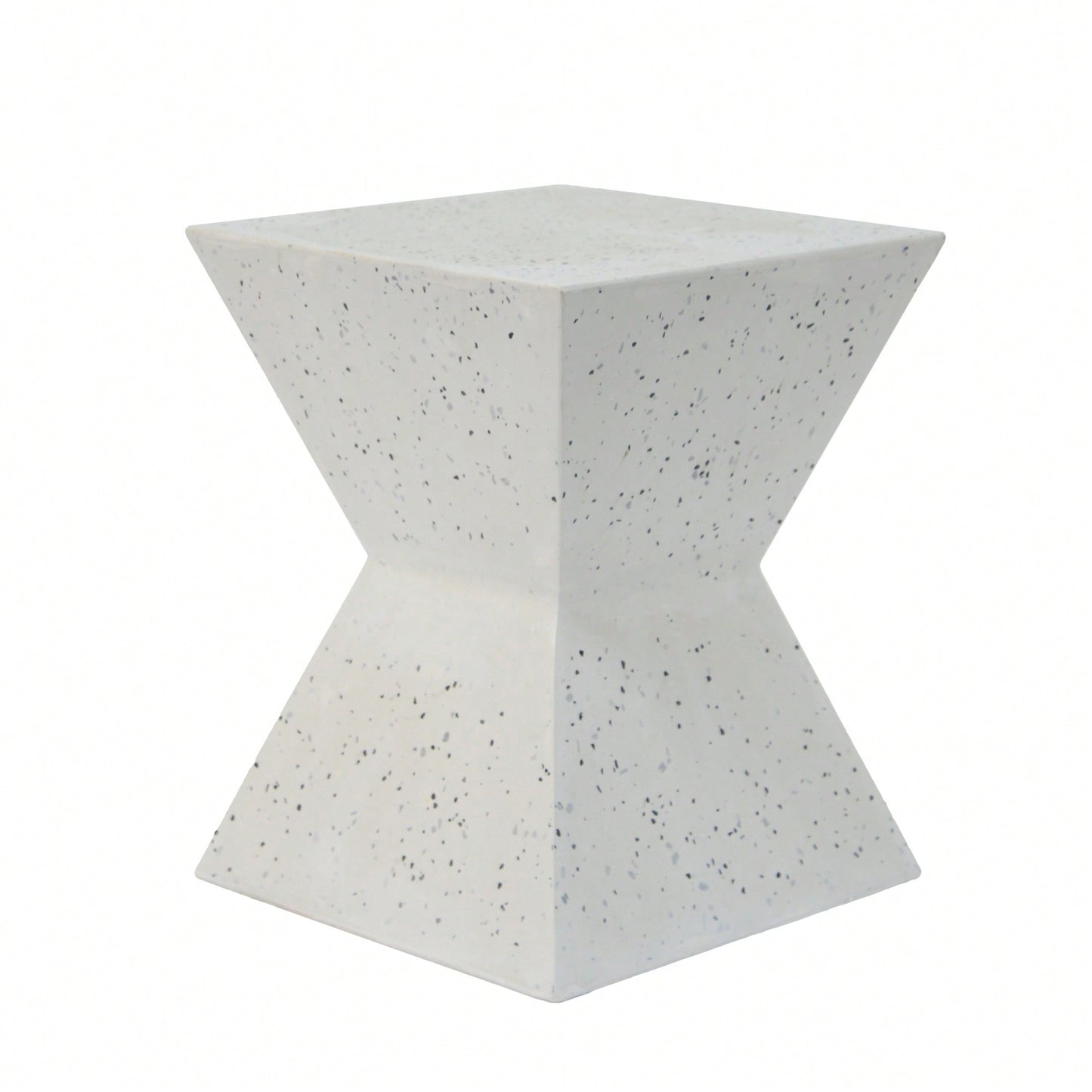 Elegant Symmetric Side Table With Unique Speckle Design For Modern Living Spaces