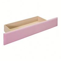 Elegant Velvet Upholstered Full-Size Storage Bed With Large Drawer - Pink