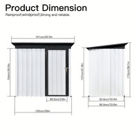 Spacious 5ft X 3ft Metal Garden Shed - Durable Outdoor Storage Solution In Stylish White & Black