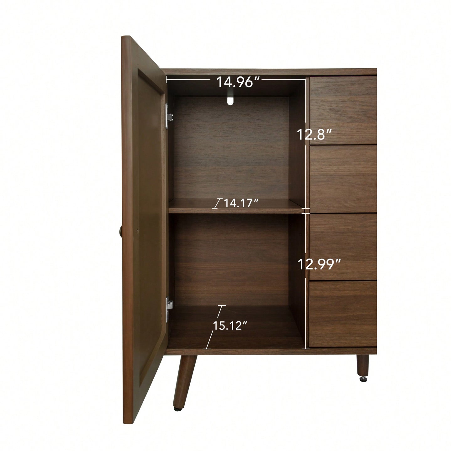 Stylish 2-Door 4-Drawer Storage Cabinet For Bedroom, Living Room, And Study - Elegant Organization Solution