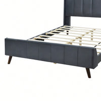 Elegant Beige Velvet Queen Size Upholstered Platform Bed For Luxurious Bedroom Decor