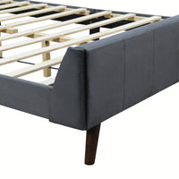 Elegant Beige Velvet Queen Size Upholstered Platform Bed For Luxurious Bedroom Decor
