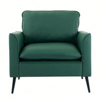 Elegant Green Cat Paw Leather Sofa Stylish Nordic Retro Chair for Living Room Balcony Bedroom