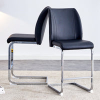 Stylish Set Of 2 Small Chairs With Silver-Plated Metal Legs For Dining Room, Kitchen, Terrace, And Office Use