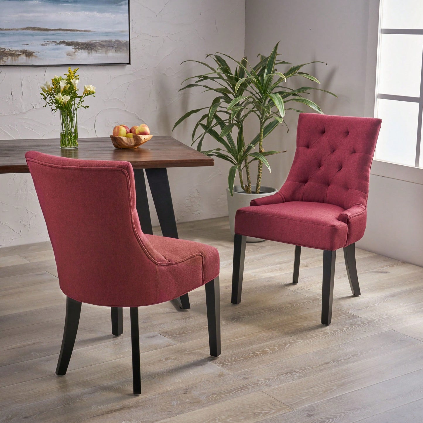 Stylish Set Of 2 Modern Dining Chairs For Elegant Dining Spaces