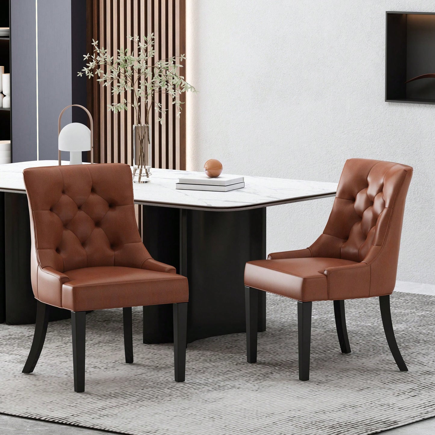 Stylish Set Of 2 Modern Dining Chairs For Elegant Dining Spaces