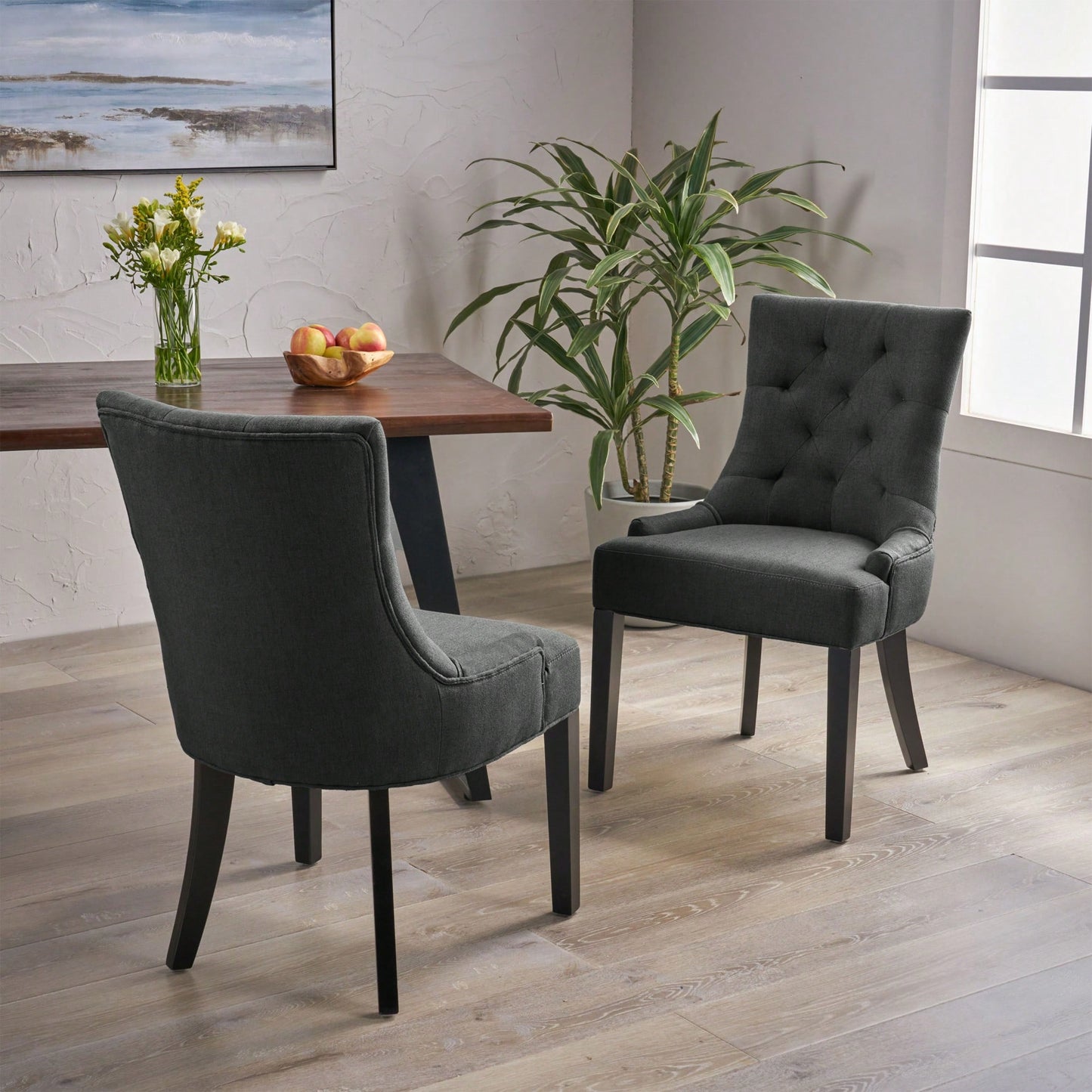 Stylish Set Of 2 Modern Dining Chairs For Elegant Dining Spaces