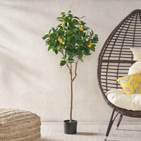 150CM Lifelike Artificial Lemon Tree – Vibrant Home Decor For A Cheerful Touch