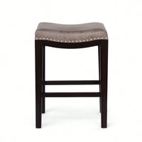 Elegant Set Of 2 Studded Counter Stools For Stylish Dining Spaces