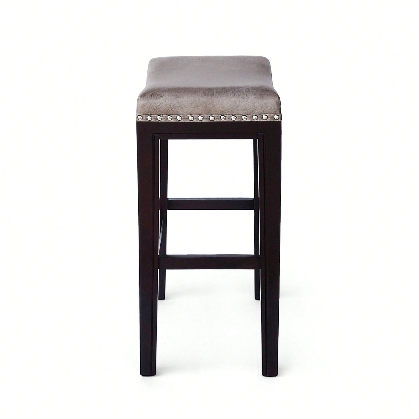 Elegant Set Of 2 Studded Counter Stools For Stylish Dining Spaces