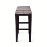 Elegant Set Of 2 Studded Counter Stools For Stylish Dining Spaces