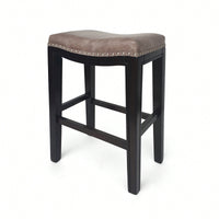 Elegant Set Of 2 Studded Counter Stools For Stylish Dining Spaces