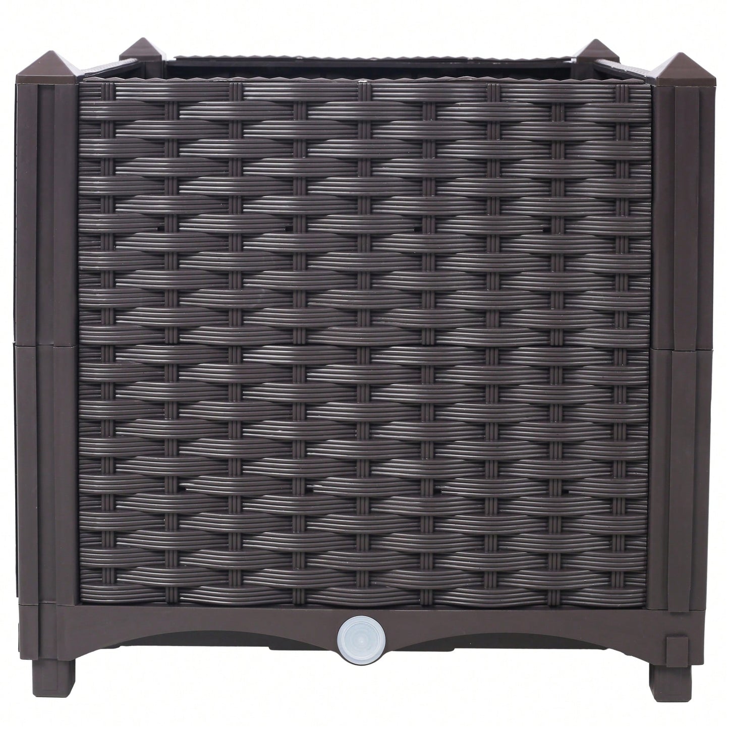Deep Self-Watering Raised Garden Bed Planter Box For Vegetables, Flowers, Herbs, And Succulents - 15.7" X 15.7" X 14.7"