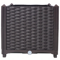 Deep Self-Watering Raised Garden Bed Planter Box For Vegetables, Flowers, Herbs, And Succulents - 15.7" X 15.7" X 14.7"