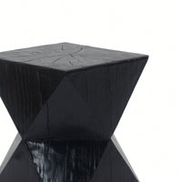 Modern Prismatic Grain Side Table With Symmetrical Design For Stylish Home Decor