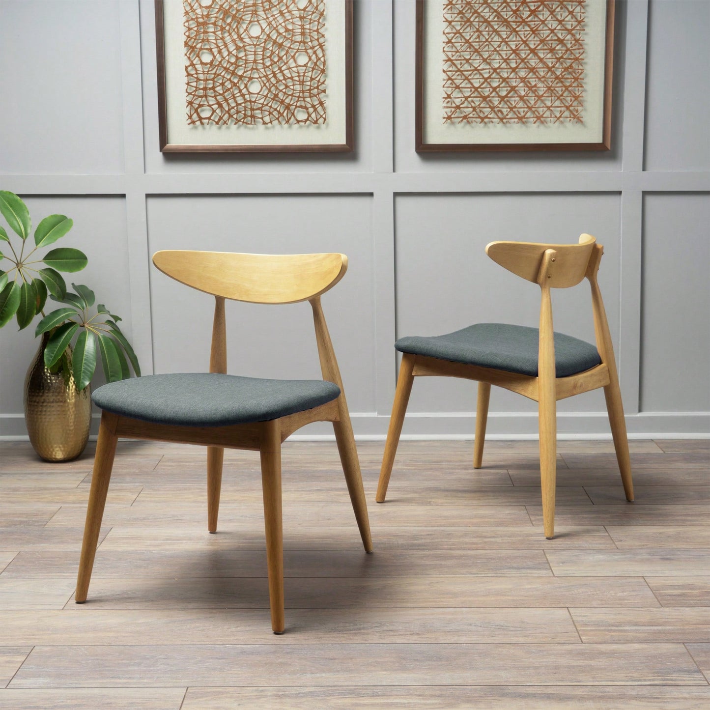 Elegant Dual Dining Chairs Set For Modern Home Decor - Comfortable And Stylish Seating Solution