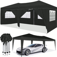 10x20 Portable Outdoor Pop-Up Canopy Tent With Removable Sidewalls, Carry Bag & Weight Bags For Party And Event