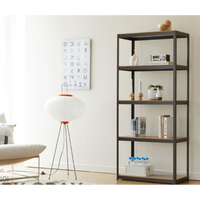 Heavy Duty 5-Tier Adjustable Storage Shelves - Metal Utility Rack For Garage, Pantry, Closet, And Kitchen, 23.6" X 15.7" X 47.2", Black