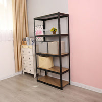 Heavy Duty 5-Tier Adjustable Storage Shelves - Metal Utility Rack For Garage, Pantry, Closet, And Kitchen, 23.6" X 15.7" X 47.2", Black