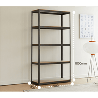 Heavy Duty 5-Tier Adjustable Storage Shelves - Metal Utility Rack For Garage, Pantry, Closet, And Kitchen, 23.6" X 15.7" X 47.2", Black
