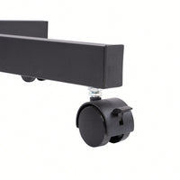 Height Adjustable Rolling TV Stand with Media Shelf for 23-60 Inch TVs Supports 55lbs Max VESA 400x400mm