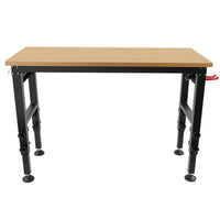 Versatile Adjustable Workbench With Power Outlet - Heavy-Duty Hardwood Design For Workshop, Office, Garage, And Home Use