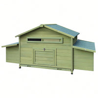 Spacious Outdoor Wooden Chicken Coop With Dual Nesting Boxes And Free-Range Access Doors For Happy Hens