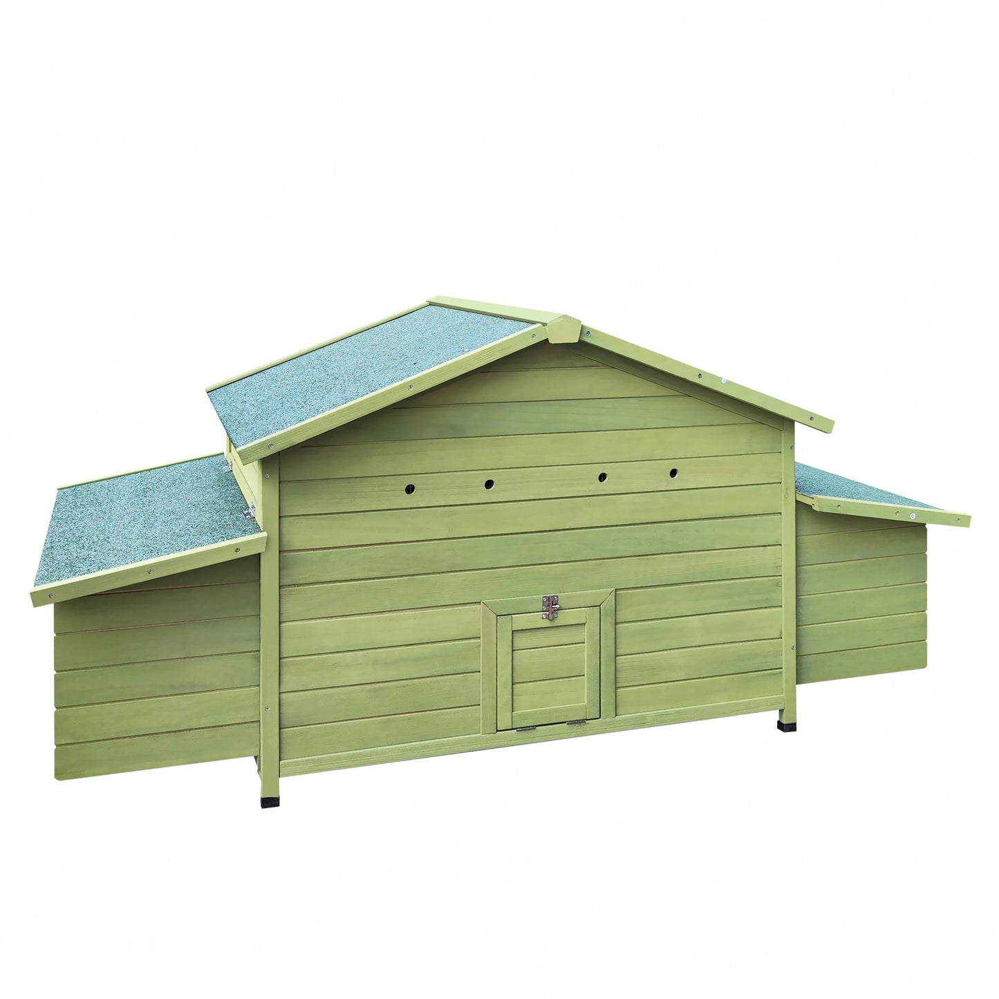 Spacious Outdoor Wooden Chicken Coop With Dual Nesting Boxes And Free-Range Access Doors For Happy Hens