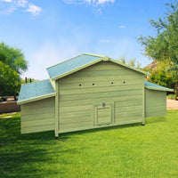 Spacious Outdoor Wooden Chicken Coop With Dual Nesting Boxes And Free-Range Access Doors For Happy Hens