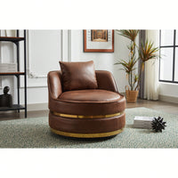 Modern 360-Degree Swivel Accent Chair - Stylish Barrel Chair For Living Room And Bedroom Comfort