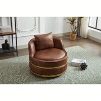 Modern 360-Degree Swivel Accent Chair - Stylish Barrel Chair For Living Room And Bedroom Comfort