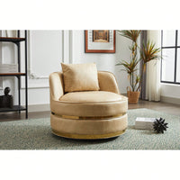 Modern 360-Degree Swivel Accent Chair - Stylish Barrel Chair For Living Room And Bedroom Comfort