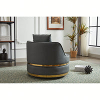 Modern 360-Degree Swivel Accent Chair - Stylish Barrel Chair For Living Room And Bedroom Comfort