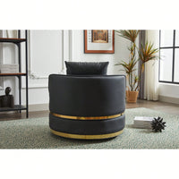 Modern 360-Degree Swivel Accent Chair - Stylish Barrel Chair For Living Room And Bedroom Comfort