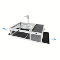 39.5 Inch Indoor Turtle Habitat Wooden Reptile Cage for Lizards Geckos with Waterproof Tray Light Support Acrylic Window