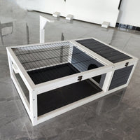 39.5 Inch Indoor Turtle Habitat Wooden Reptile Cage for Lizards Geckos with Waterproof Tray Light Support Acrylic Window