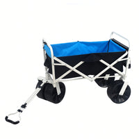 Multi-Purpose Folding Garden & Beach Cart For Shopping And Outdoor Use - Versatile White Design