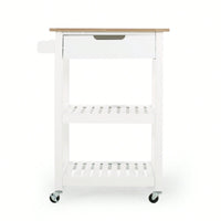 Versatile Wooden Kitchen Cart With Storage And Wheels For Easy Mobility