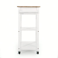 Versatile Wooden Kitchen Cart With Storage And Wheels For Easy Mobility