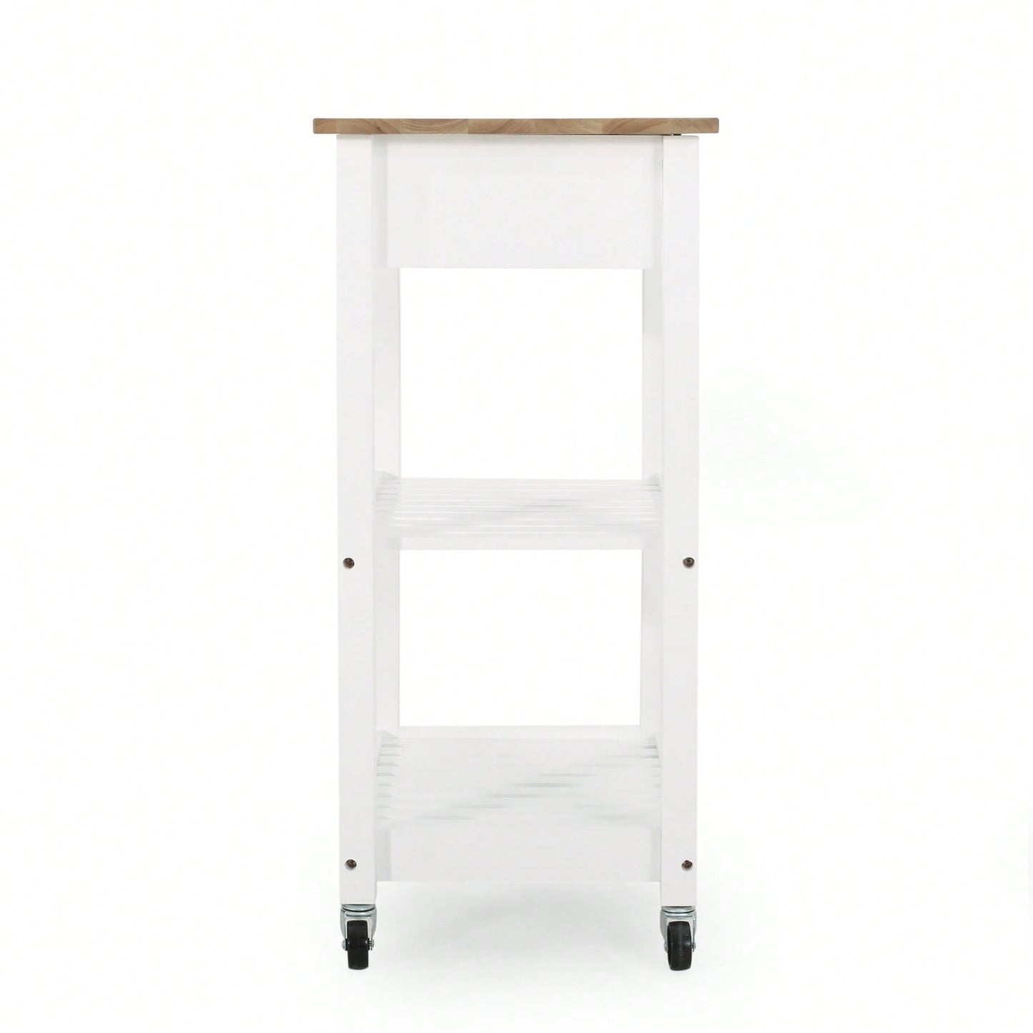 Versatile Wooden Kitchen Cart With Storage And Wheels For Easy Mobility