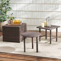 Stylish 3-Piece Modern Table Set For Indoor Or Outdoor Use