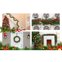 108-Inch Lighted Faux Spruce Garland For Festive Home Decor And Holiday Celebrations