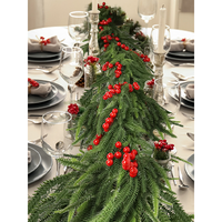 72-Inch Lighted Faux Spruce Garland For Holiday Decor And Festive Decor Enhancements