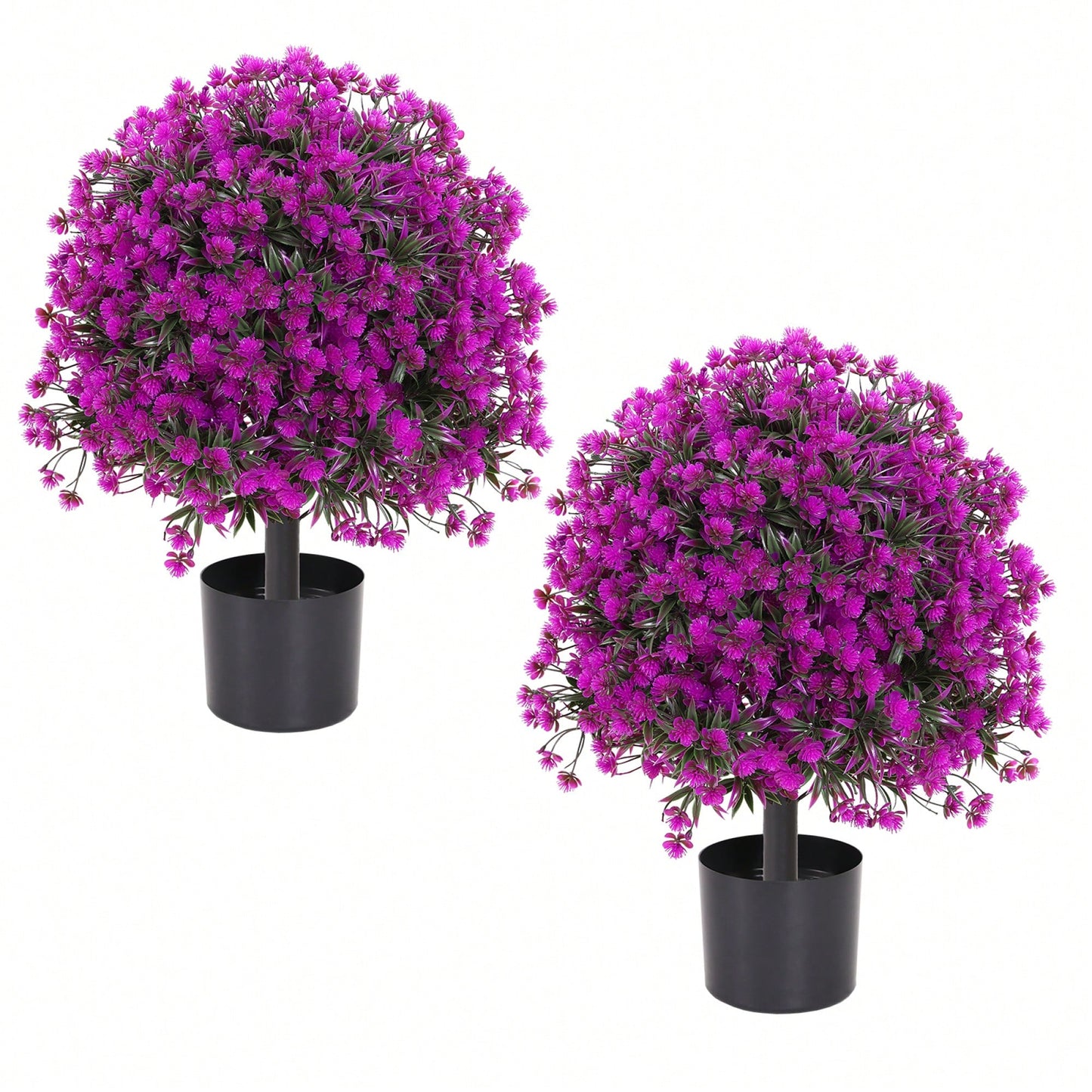 Realistic Artificial Olive Topiary Ball - UV Resistant Faux Shrub For Indoor & Outdoor Decor, Lasting Evergreen Potted Plant