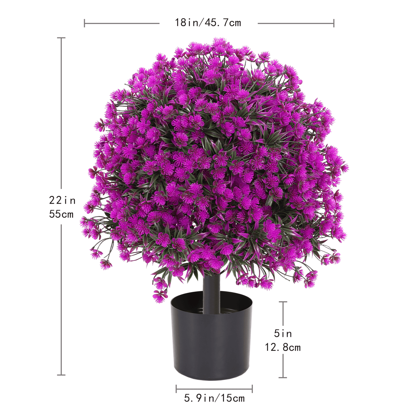 Realistic Artificial Olive Topiary Ball - UV Resistant Faux Shrub For Indoor & Outdoor Decor, Lasting Evergreen Potted Plant