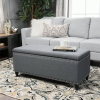 Stylish Storage Ottoman With Comfortable Seating And Hidden Compartment For Organized Living Spaces