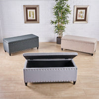 Stylish Storage Ottoman With Comfortable Seating And Hidden Compartment For Organized Living Spaces